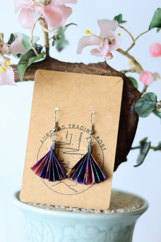 Origami Fan Earrings - Auroras Trading Post