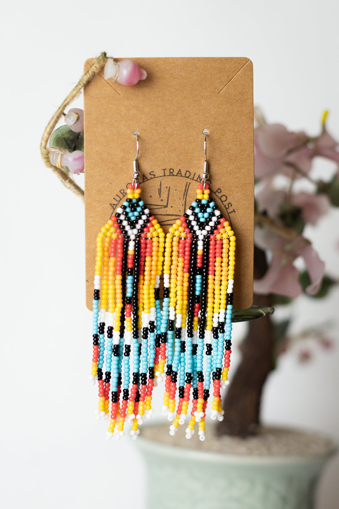 Beaded Dangle Earrings - Auroras Trading Post