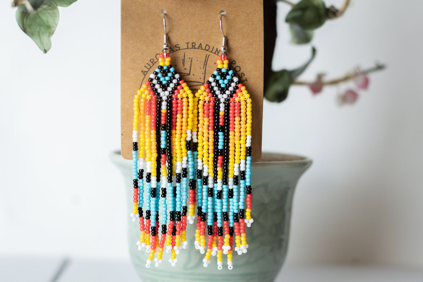 Beaded Dangle Earrings - Auroras Trading Post