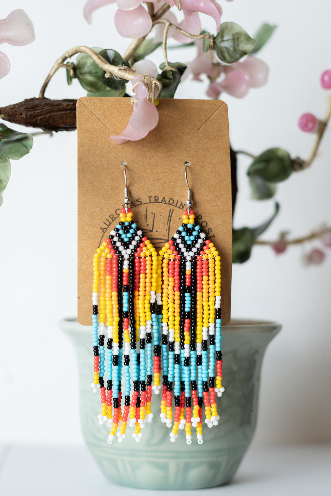 Beaded Dangle Earrings - Auroras Trading Post