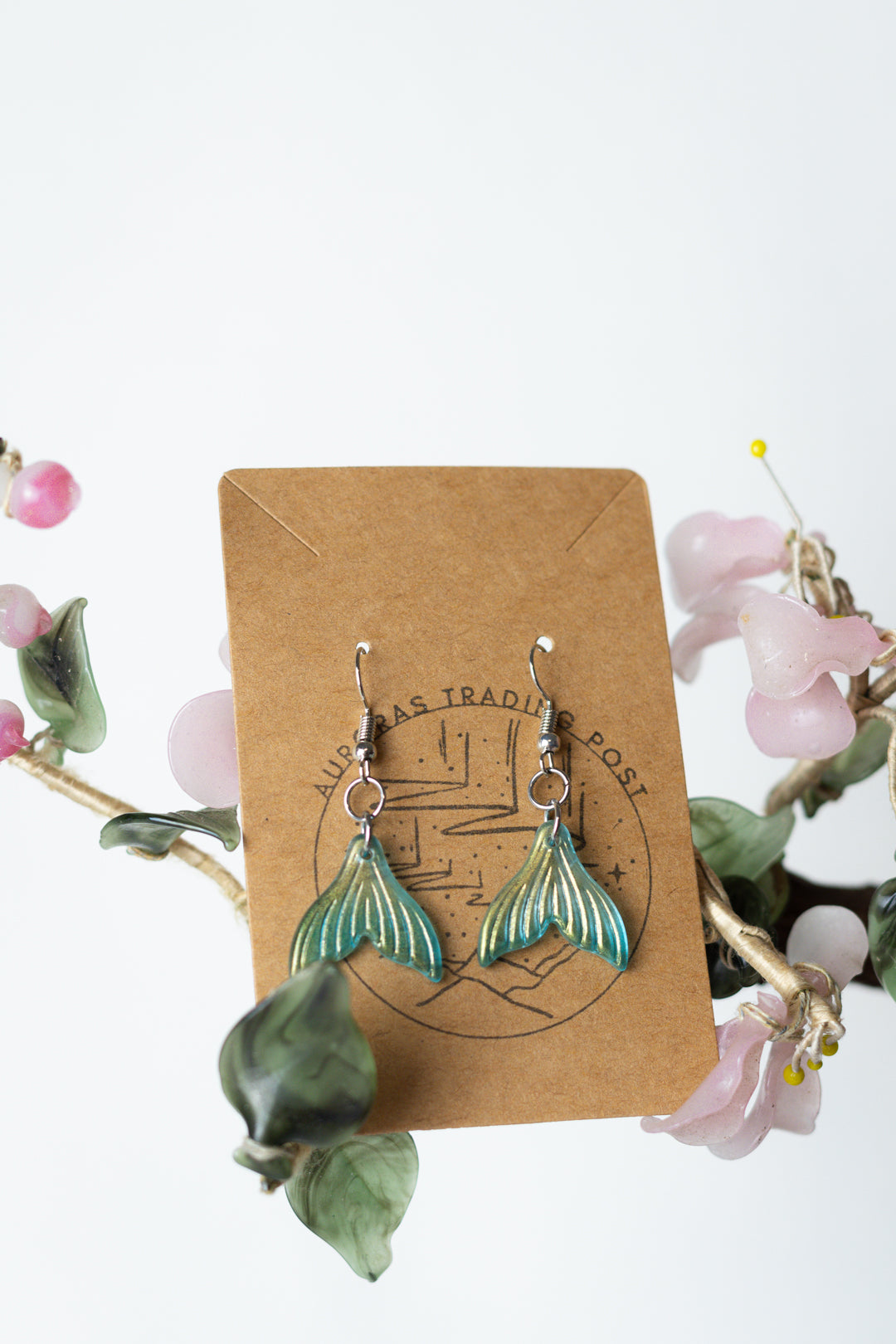 Blue Mermaid Tail Earrings - Auroras Trading Post