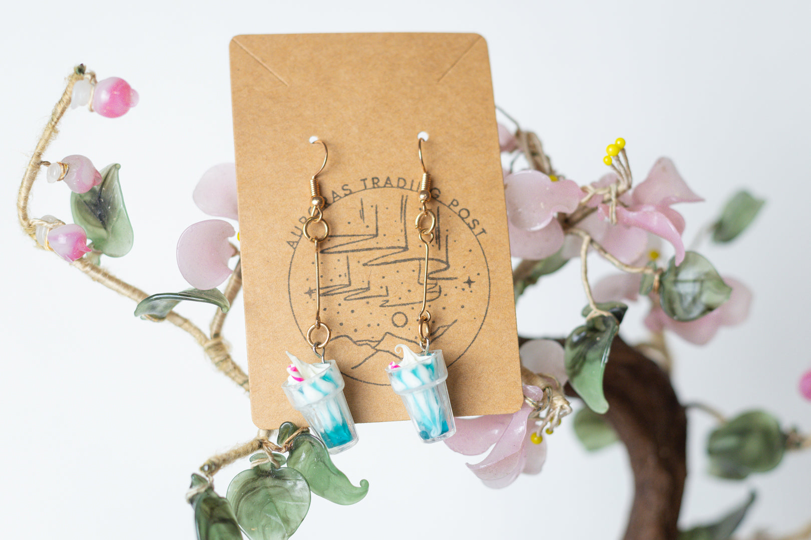 Blue Milkshake Dangle Earrings - Auroras Trading Post