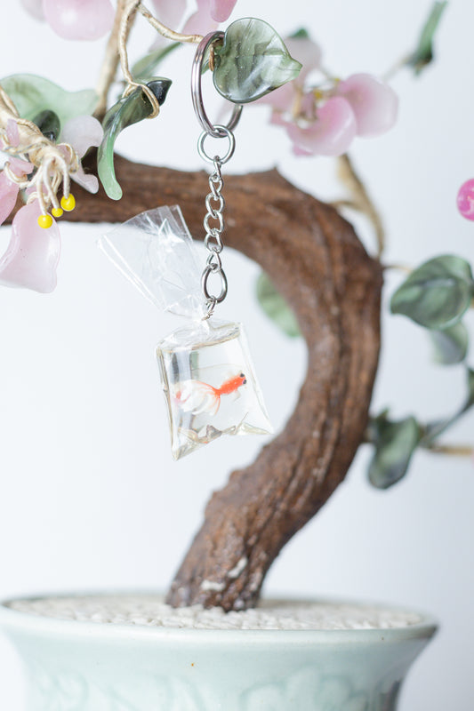 Fish in a Bag Keychain - Auroras Trading Post